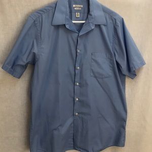 Van Heusen Men Regular Fit Blue Wrinkle Free Shirt